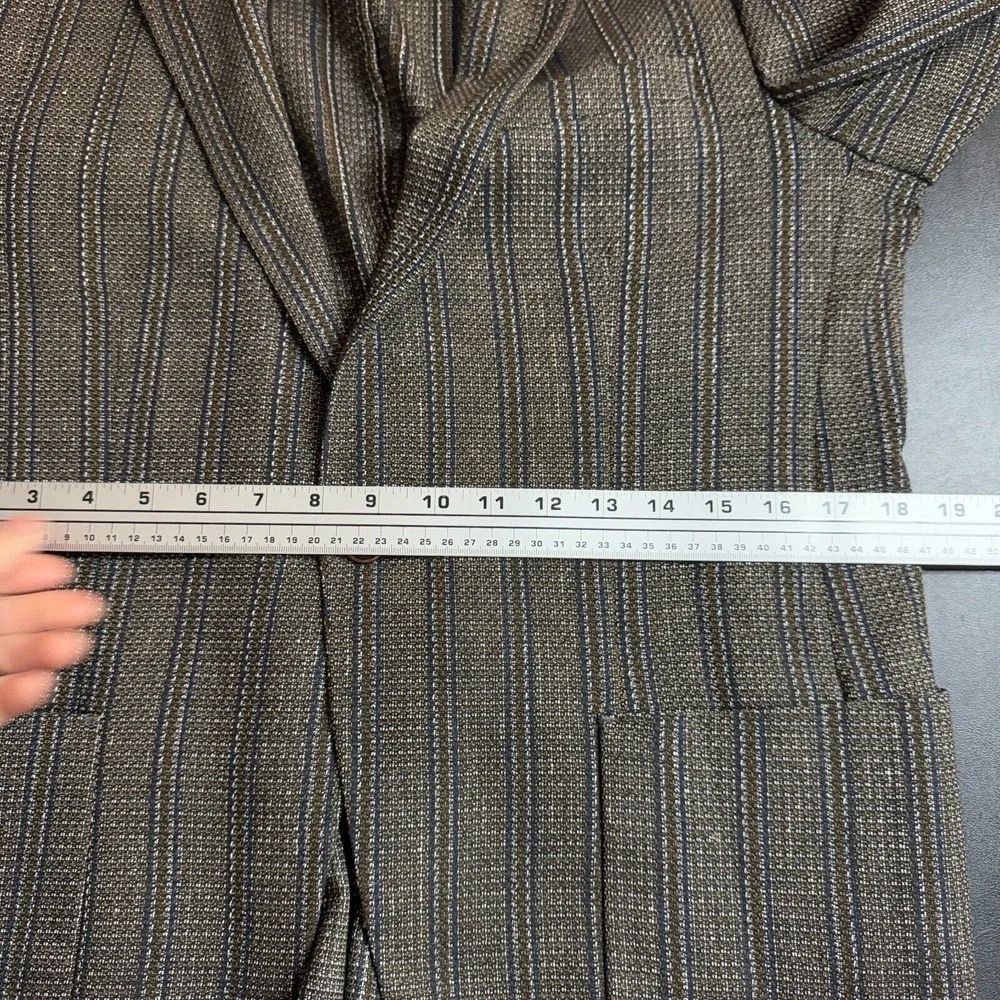 Score Michael Blazer Sport‎ Coat Mens 54 (40R) Linen Stretch Brown Stretch